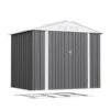 8x6_metal_shed_with_floor_frame_gray_main Patiowell 8x6 Metal Shed with Floor Frame, Gray