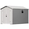 Patiowell 6x10 ft Plastic Shed with Window, Gray