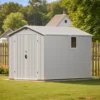 Patiowell 6x10 ft Plastic Shed with Window, Gray