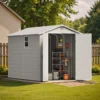 Patiowell 6x10 ft Plastic Shed with Window, Gray